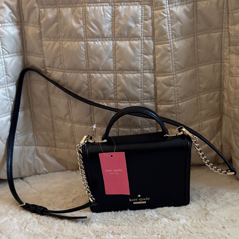 Kate Spade Black Crossbody Bag with Chain Strap